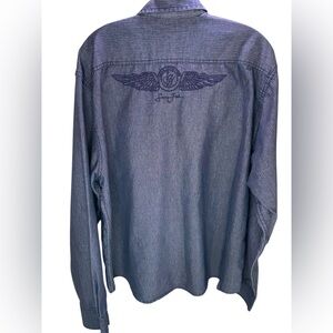 Vintage Sean John long sleeve blue button up shirt, 100% cotton size XXXL